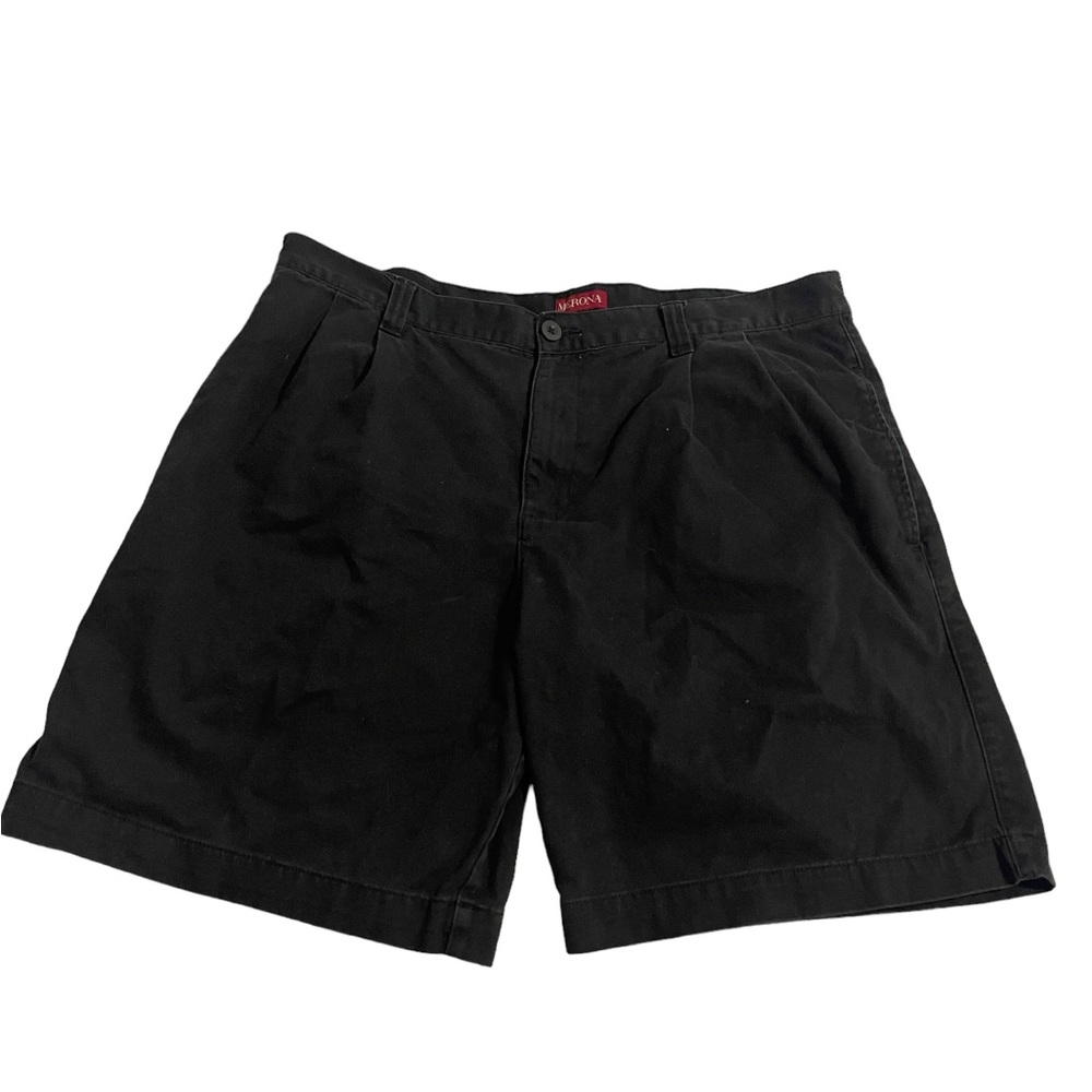 Merona Shorts Men‎ Size 38 Black Cotton Chino Solid Casual Lightweight Pockets